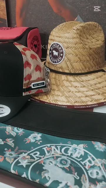 Ringers Western straw hats and caps on the shelf